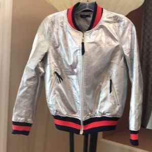 Moma silver bomber jacket